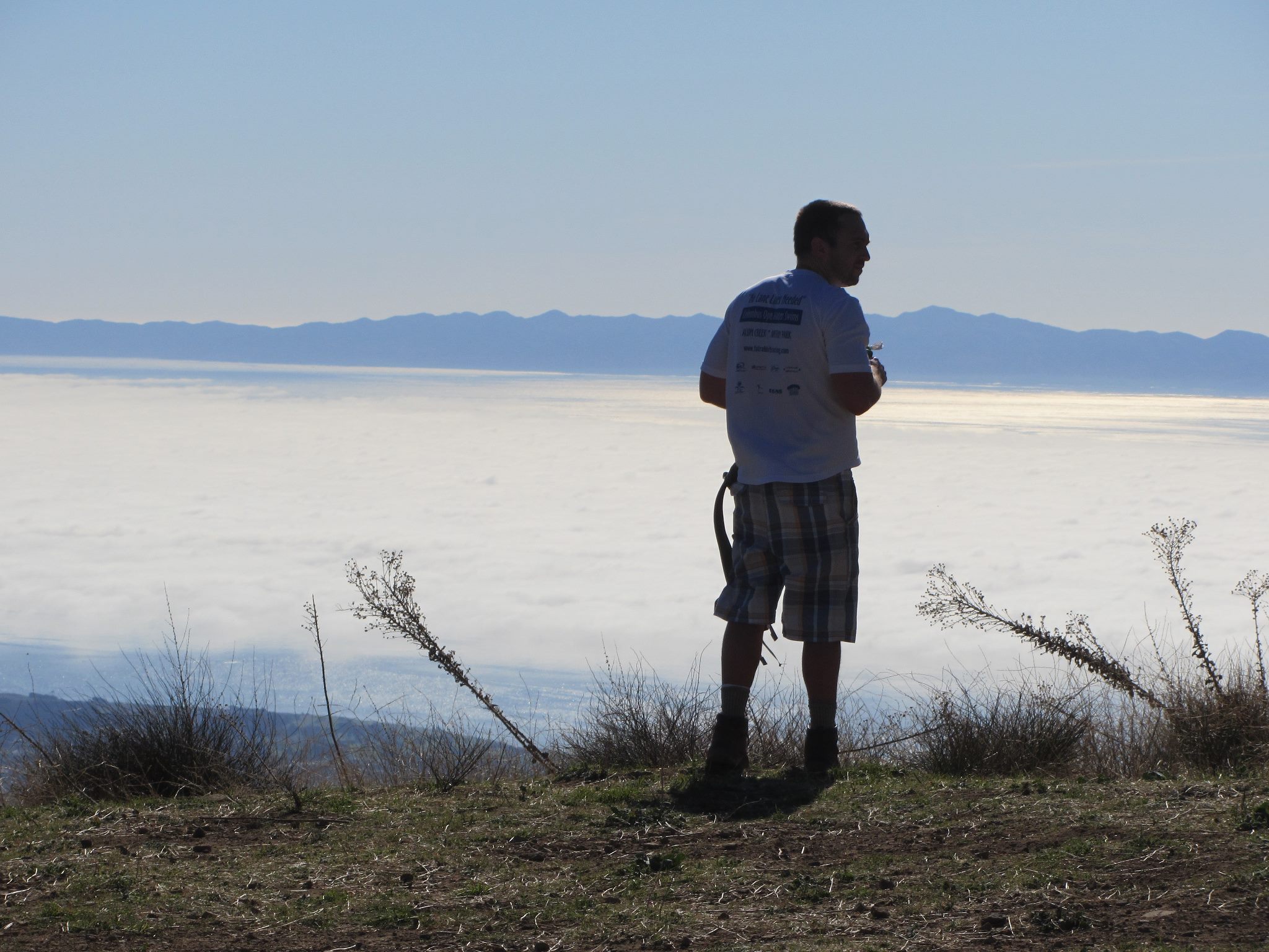 Looking out at Santa Cruz Island from the mountains above Goleta. New Year's Day 2012. Photo by Vanessa.